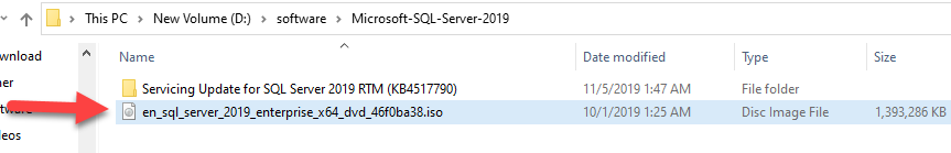 بارگذاری فایل iso مربوط به SQLServer